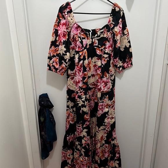 Anthropologie Dresses & Skirts - Anthropologie black floral  maxi Dress